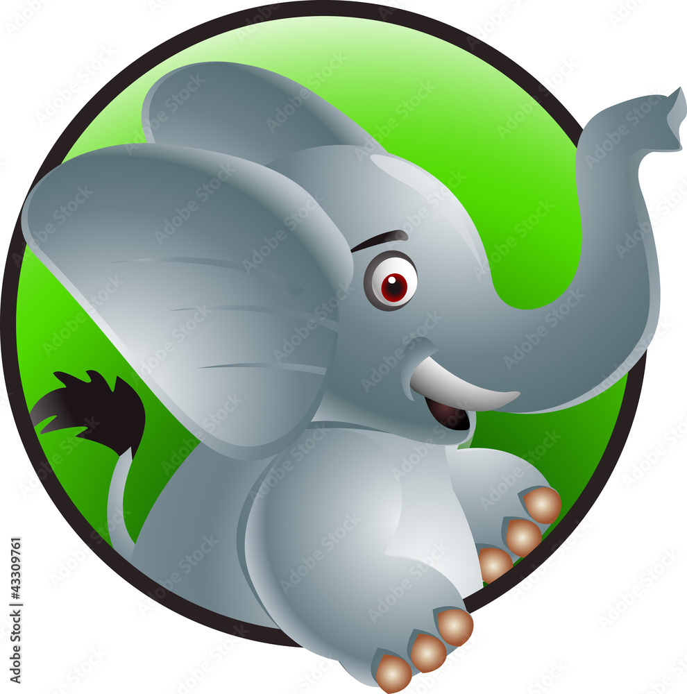 Obraz premium funny elephant cartoon