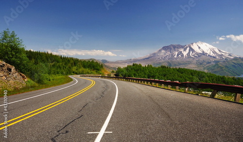 Mount st helens from road photo