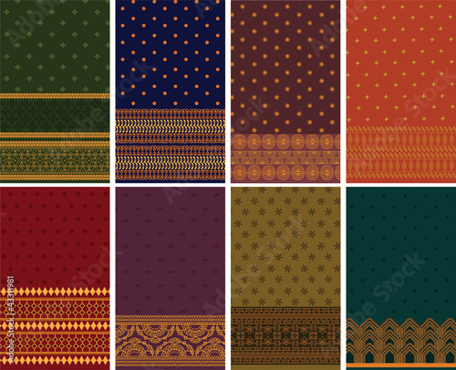 Indian Silk Sari Borders