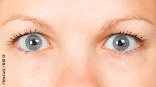 Women eye, close-up, blue