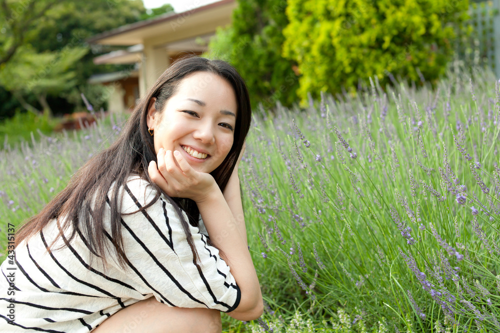Beautiful young woman in the park Beautiful young woman in the park