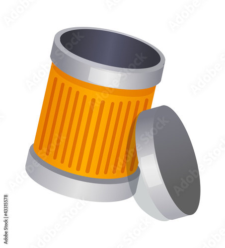 vector icon trash can