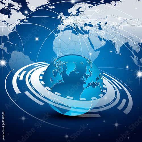 planète, réseau/connexion/partage