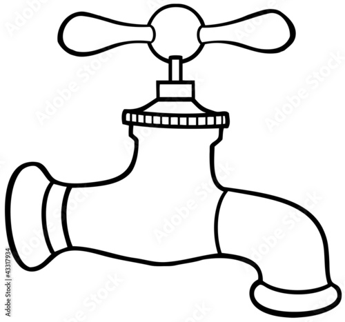Outlined Water Faucet