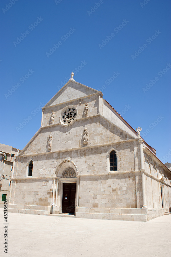 Churche in Pag city in Croatia