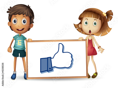 kids showing thumb picture