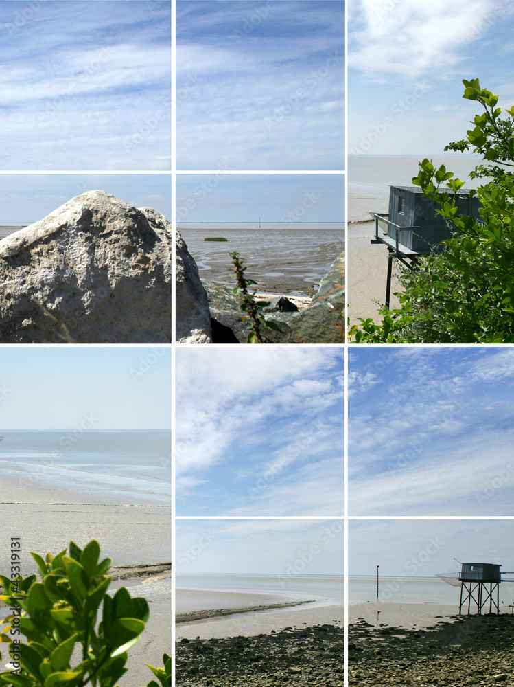 Montage of coastal scenery