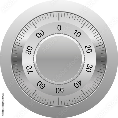 combination lock vector illustration