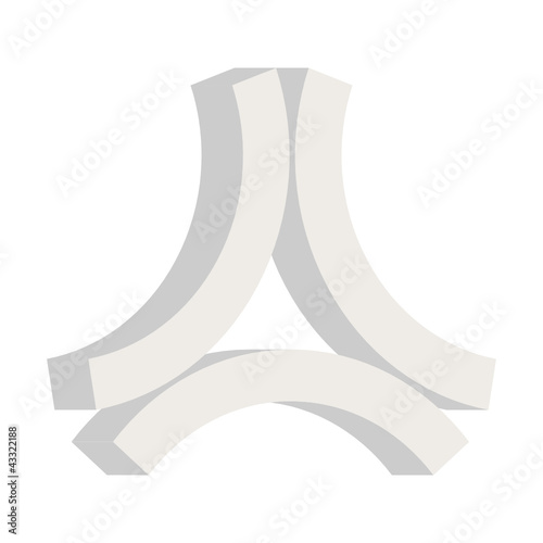 3d white design element