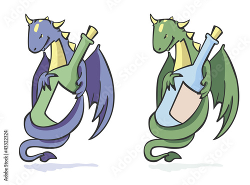 dragon and bottle