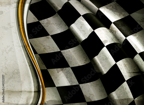 Horizontal Checkered Background, old-style