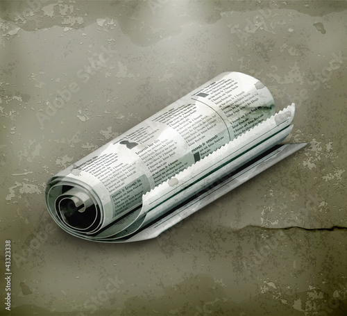 Rolled Newspaper, old-style