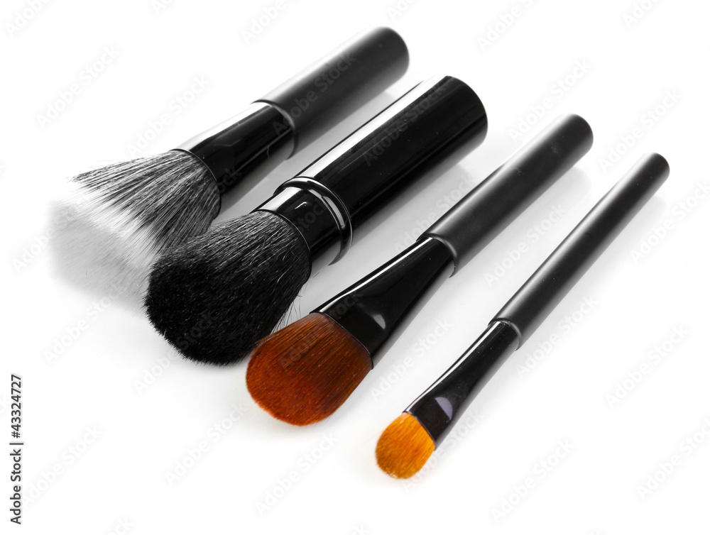 Cosmetic brushes isolated on white Cosmetic brushes isolated on white