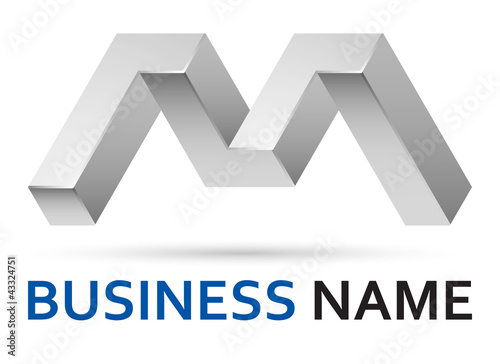 Alphabet logo design - letter M