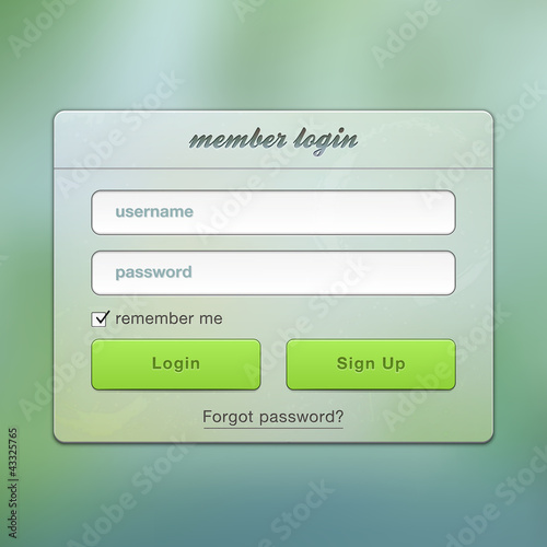login screen green online user web page