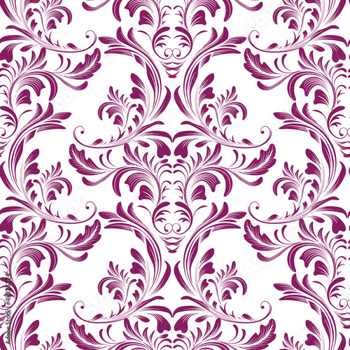 Vintage seamless damask pattern © 0mela