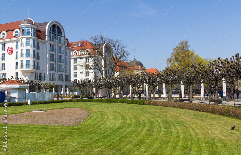 Obraz premium Hotels in Sopot on the Baltic Sea, Poland