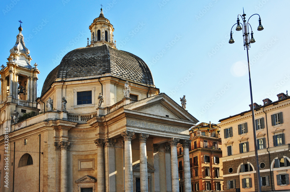 Roma, piazza del Popolo - chiesa Santa Maria Miracoli