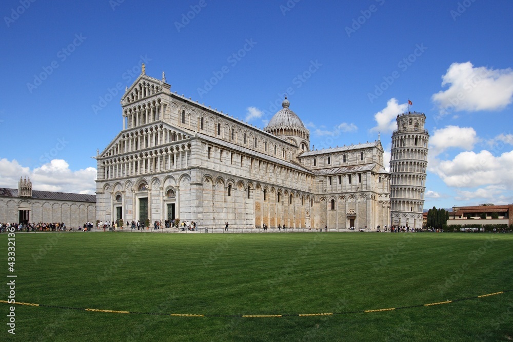 Pisa, Piazza dei miracoli and the leaning tower
