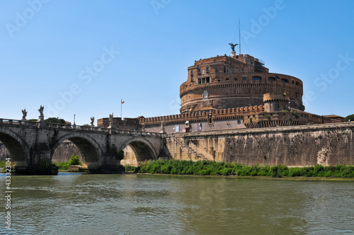 Castel Sant'Angelo a Roma dal Tevere