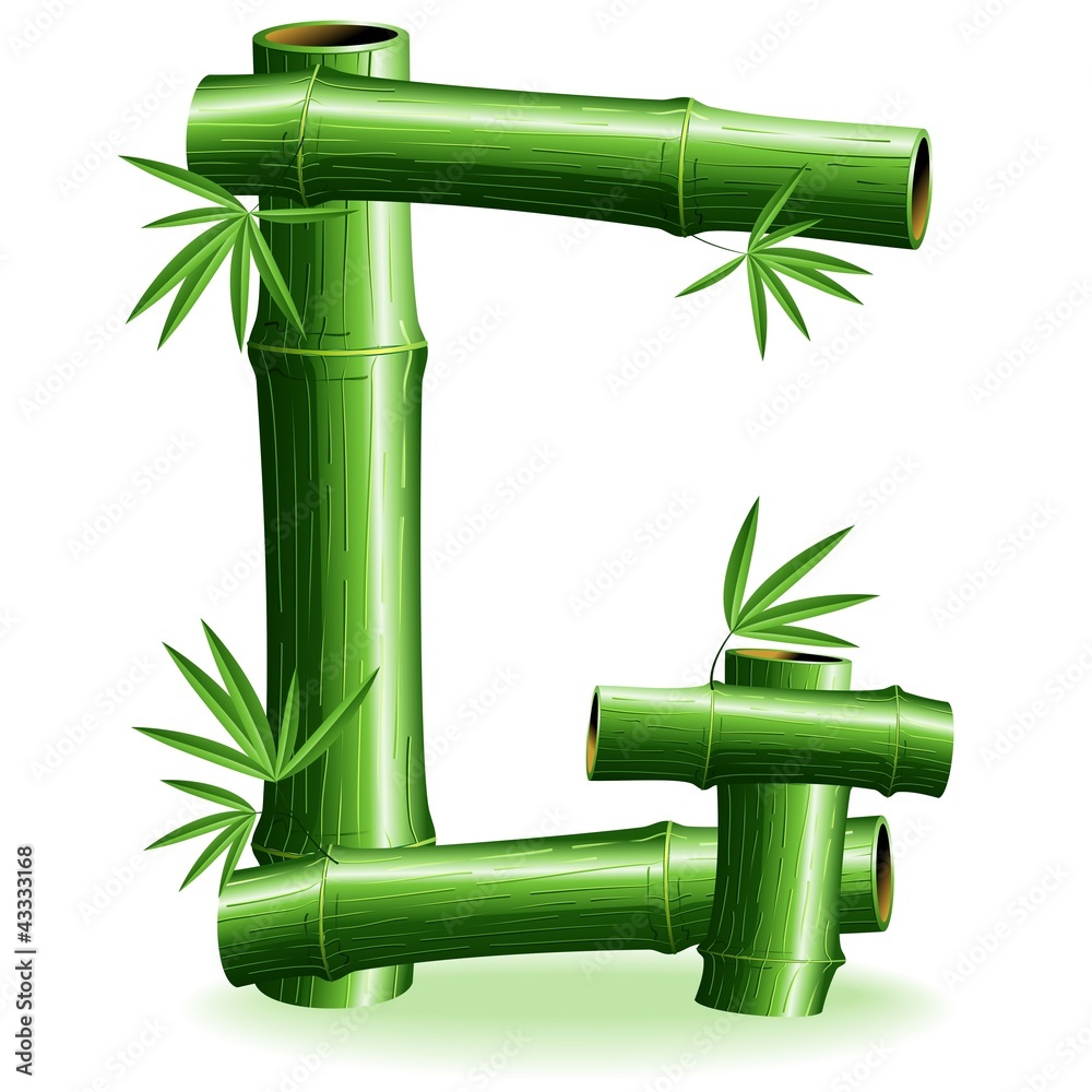 Bambù Lettera G - Bamboo Logo Sign Letter G - Vector Stock Vector | Adobe  Stock