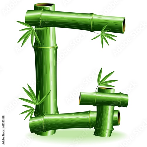 Bambù Lettera G - Bamboo Logo Sign Letter G - Vector