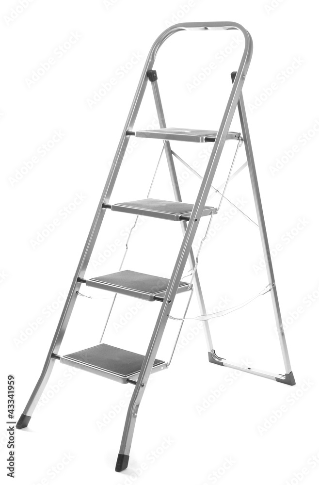 metal ladder isolated on white