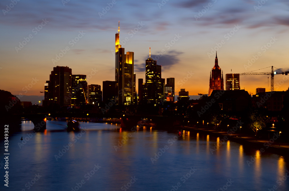 Frankfurt city at night