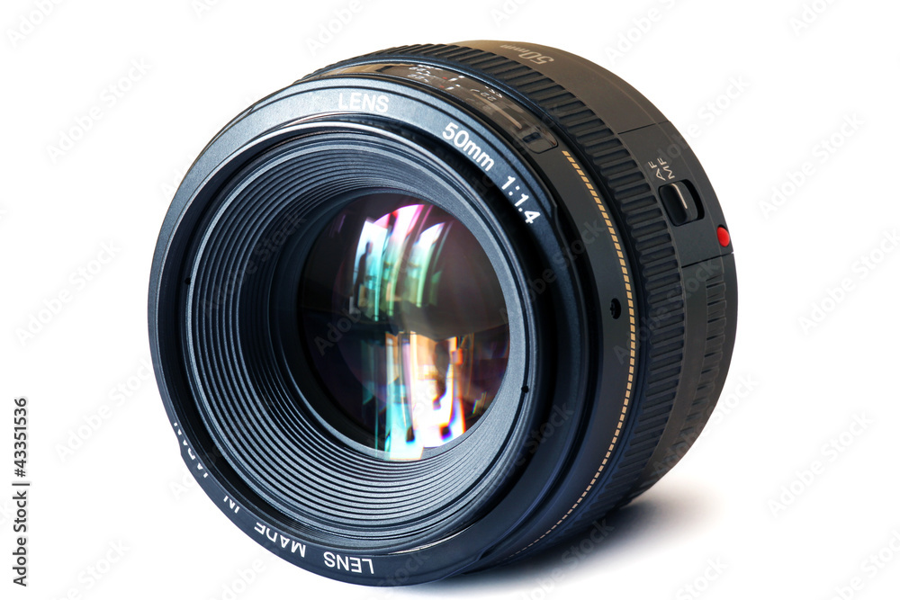 a fixed focal length 50 mm. lens