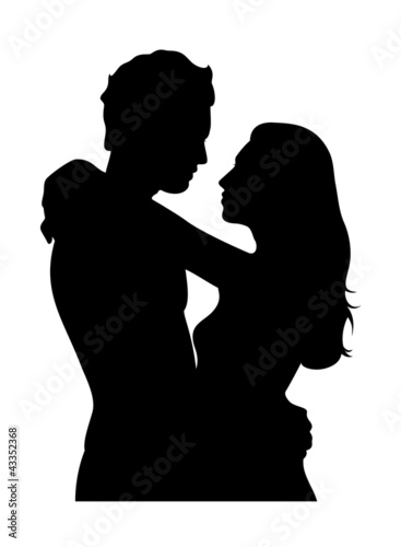 vector icon couple silhouette