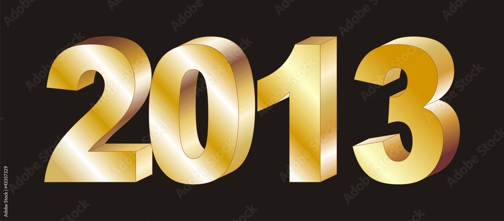 gold letters 2013 on a black background gold letters 2013 on a black background