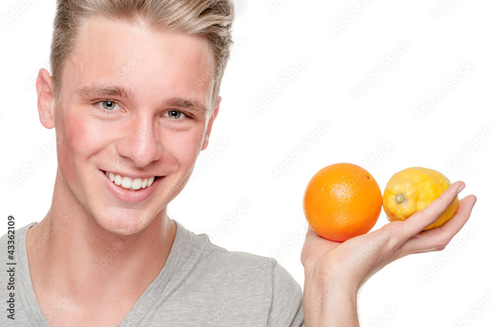 Man with fruits Man with fruits