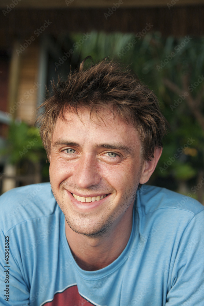 Smiling Caucasian man Smiling Caucasian man