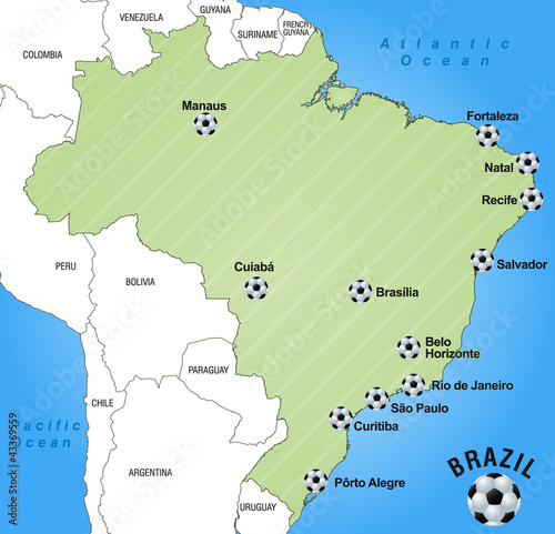 Infografik von Brasilien zum Fussball-WM