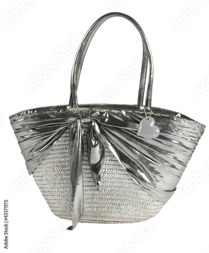 Silver basket tote