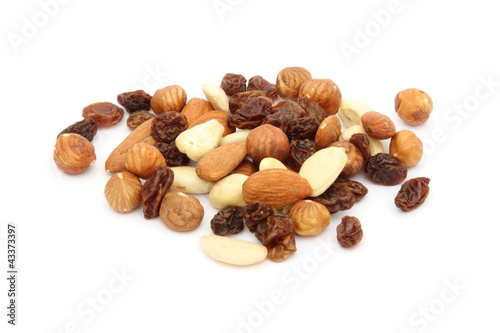 Frutta secca - Assortment of nuts and raisins photo