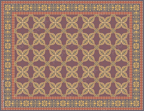 Multicolored Rug with a Traditional Look
