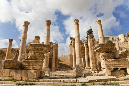 monumental gate leading to the temple of artemis, jerash, jordan