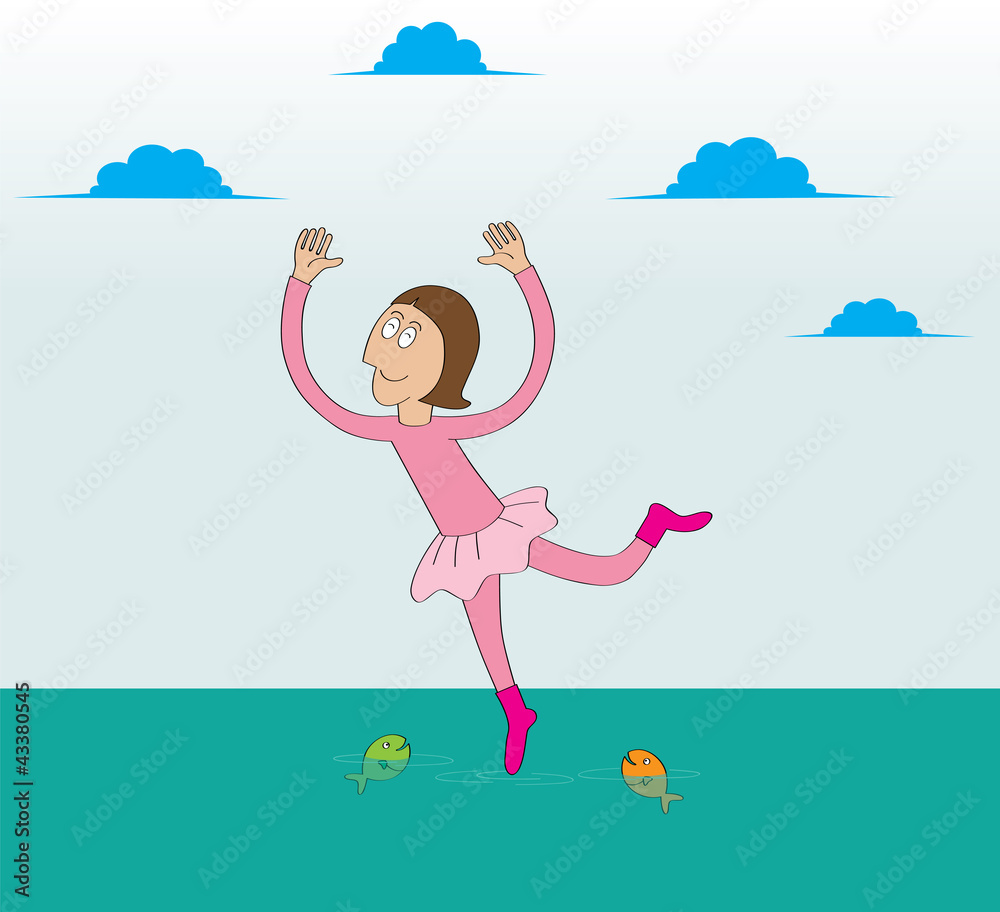 Ballerina - dancing on water