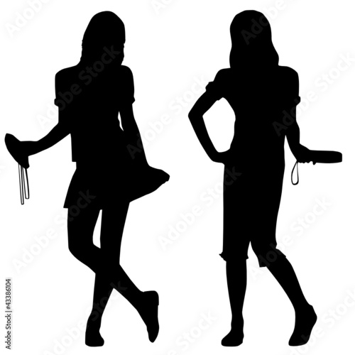 Silhouettes of teen