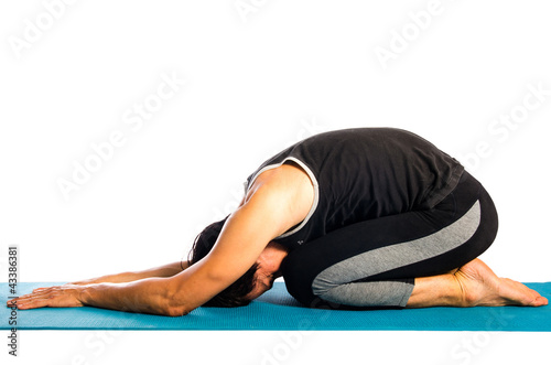 man doing yoga