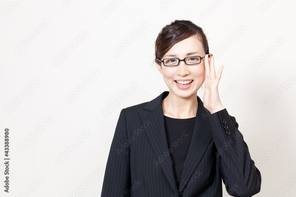 a portrait of asian businesswoman wearing eyeglasses a portrait of asian businesswoman wearing eyeglasses