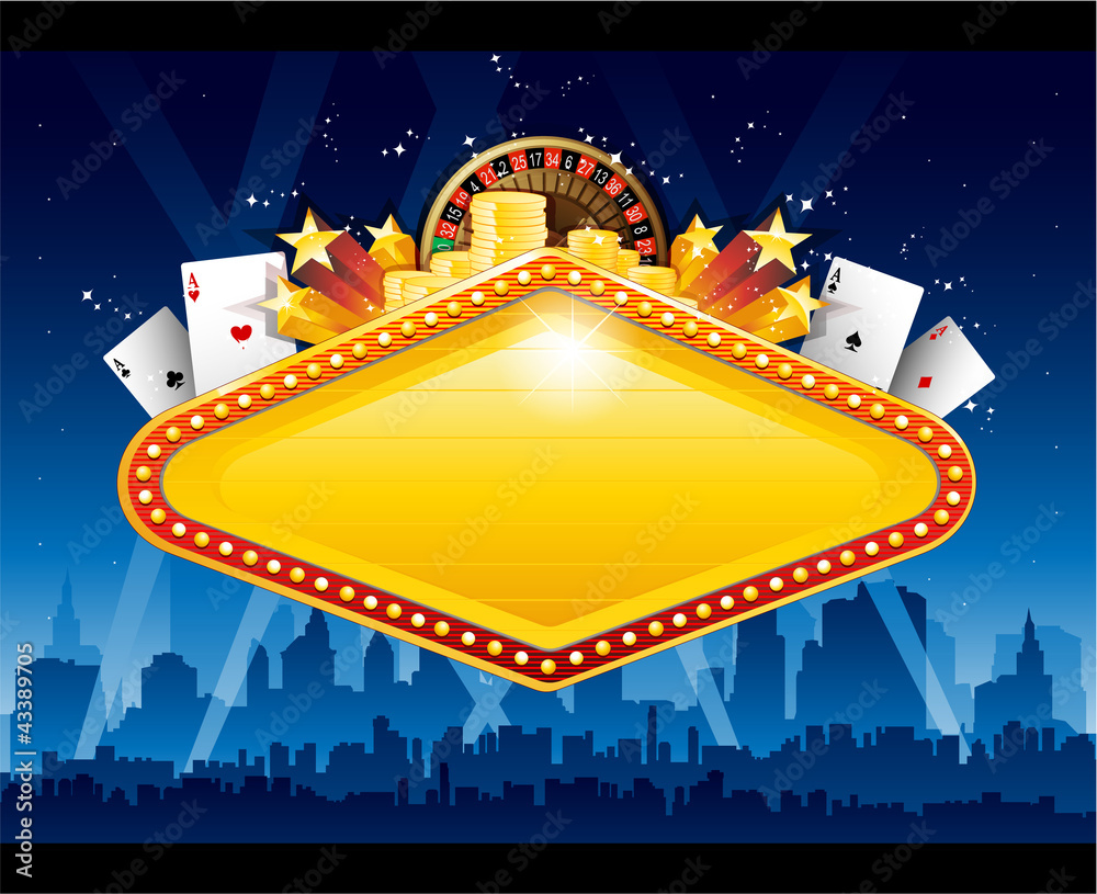 Obraz premium Casino city background