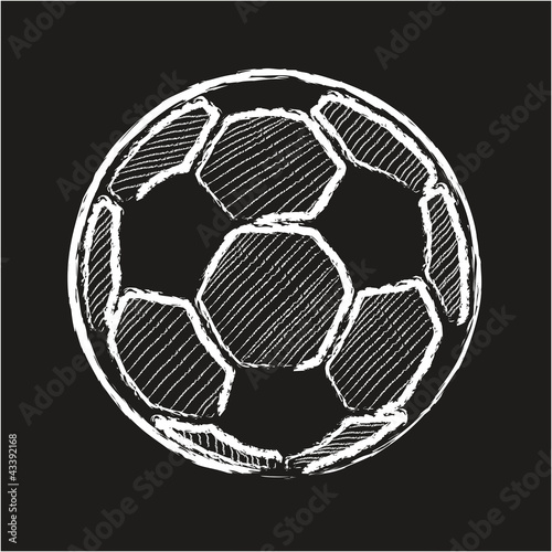 grungy soccer ball isolated, vector