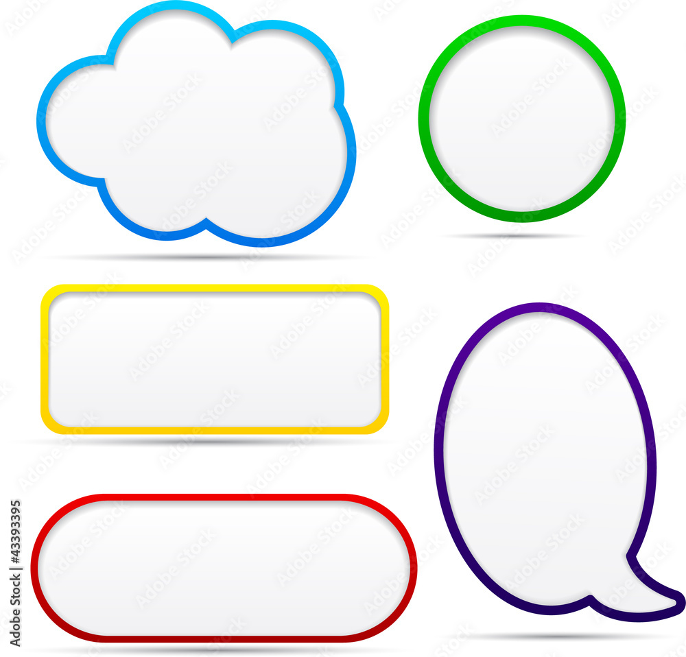 Option speech bubbles. Option speech bubbles.