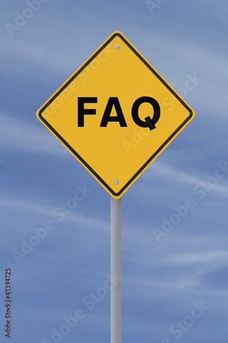 FAQ Road Sign