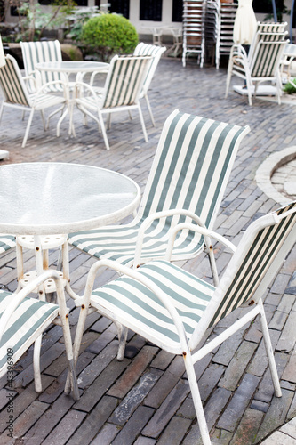 chair in coffee bar outdoor