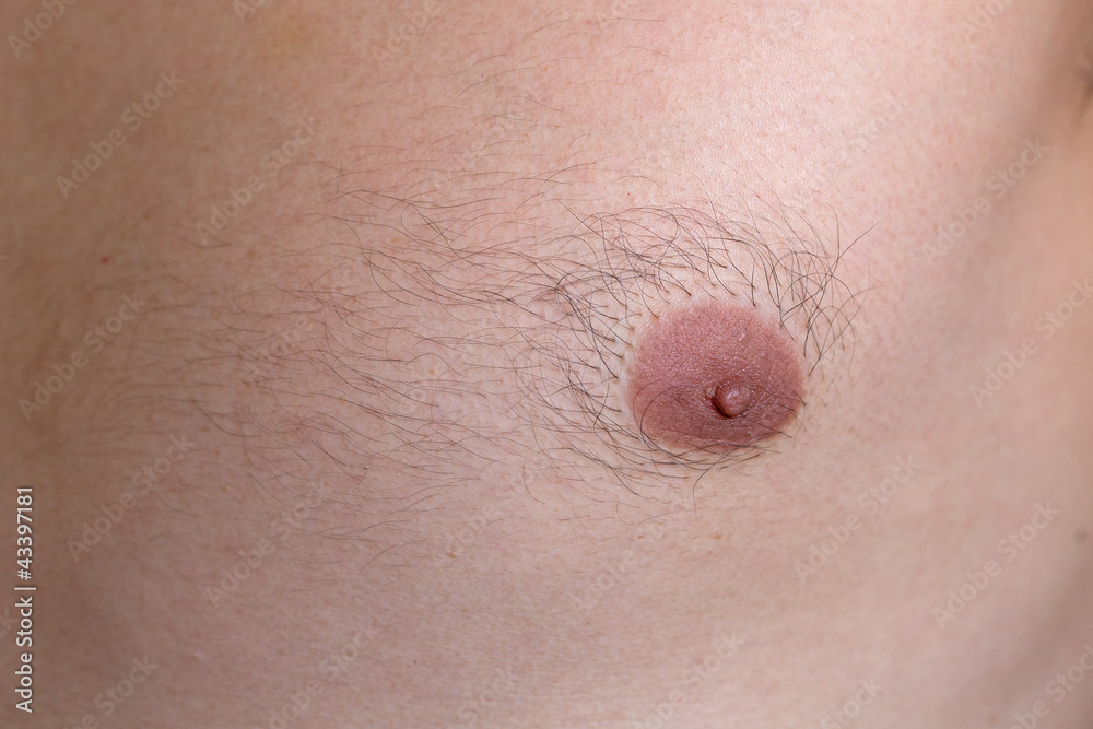Caucasian man left nipple Caucasian man left nipple