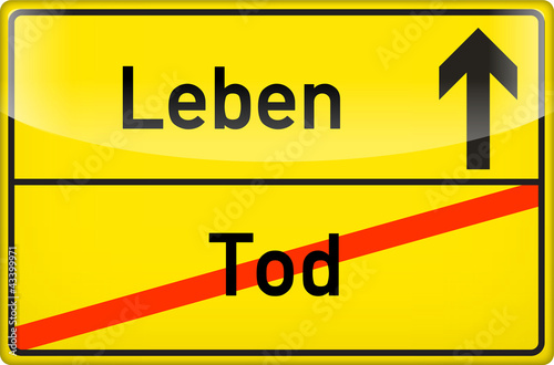 Schild: Leben nach dem Tod