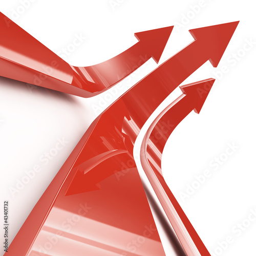 3D red arrows - Success concept photo